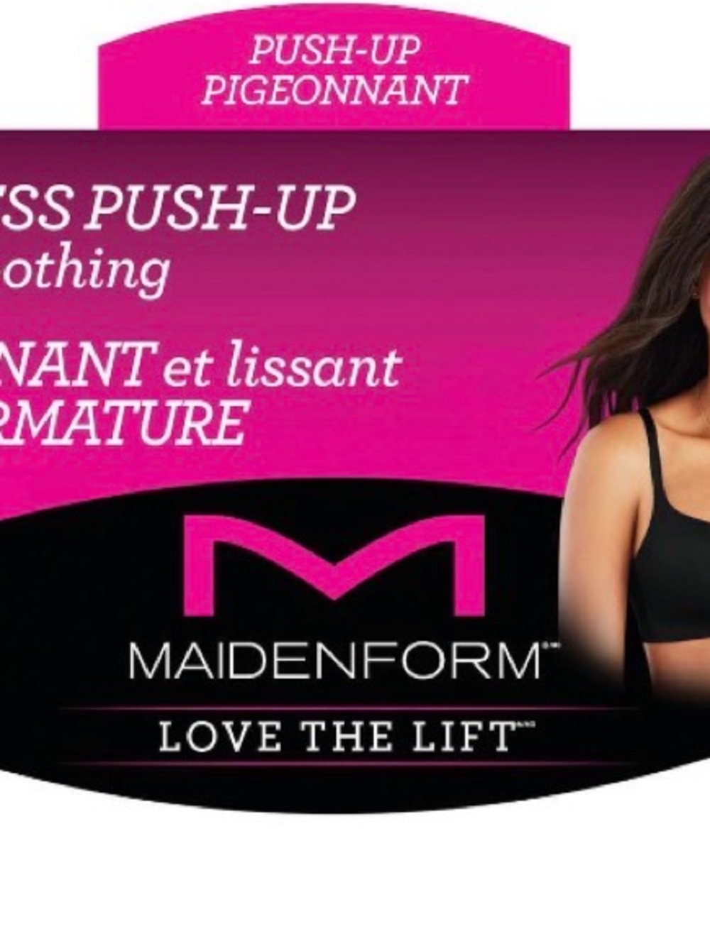 Maidenform Love The Lift Seamless Wireless Plunge Push-Up Bra in Latte Lift. 34B - Picture 7 of 8